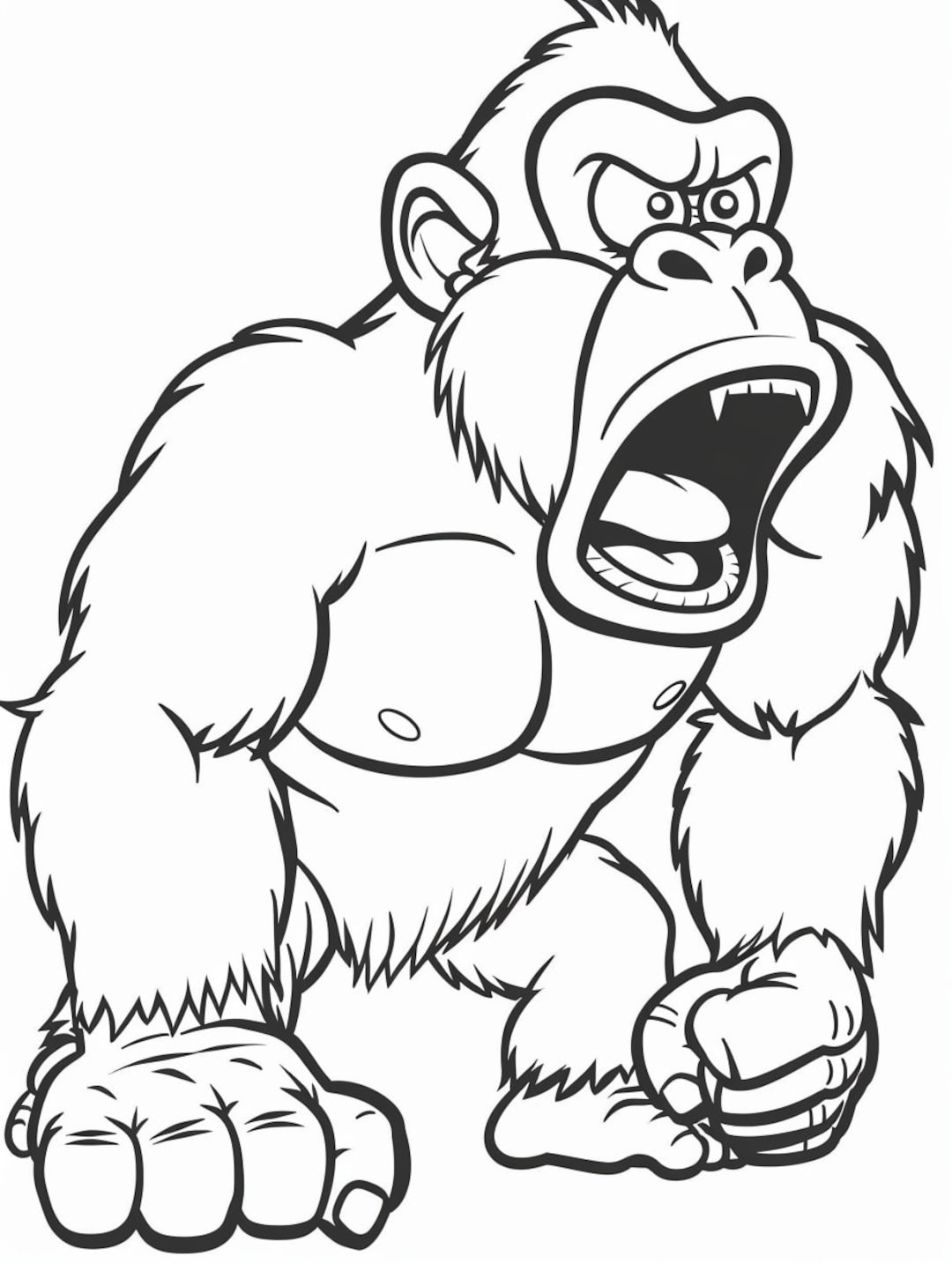 Swing Into Coloring Fun Over 200 Printable Donkey Kong Coloring Pages Digital Download Etsy