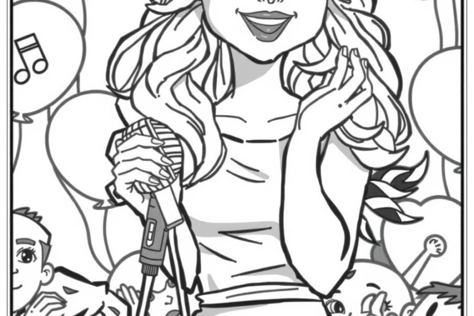Taylor Swift Celebrating 1989 Release Coloring Page Free PDFu0026PNG