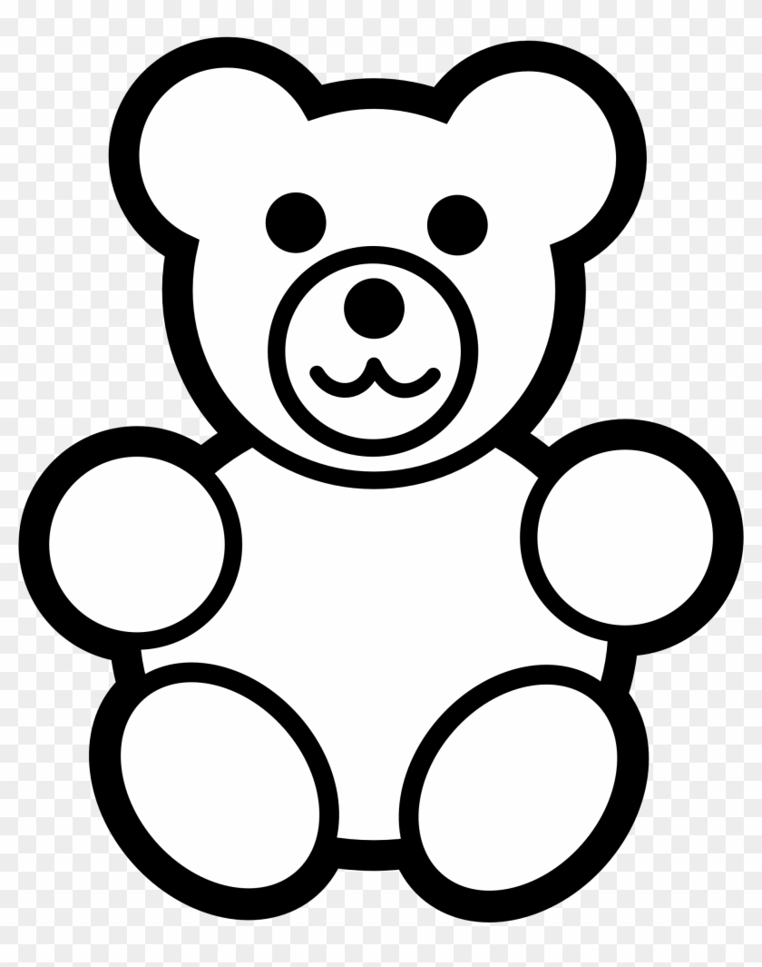 Teddy Bear Clipart Black And White Teddy Bear Coloring Page Free Transparent PNG Clipart Images Download