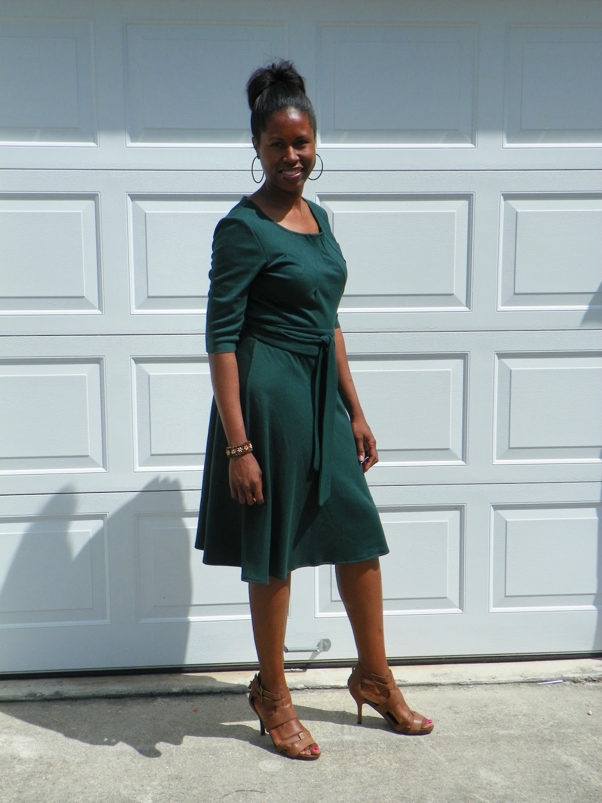 Ten Thousand Hours Of Sewing Vogue 8663 The Coveted Hunter Green Dress 