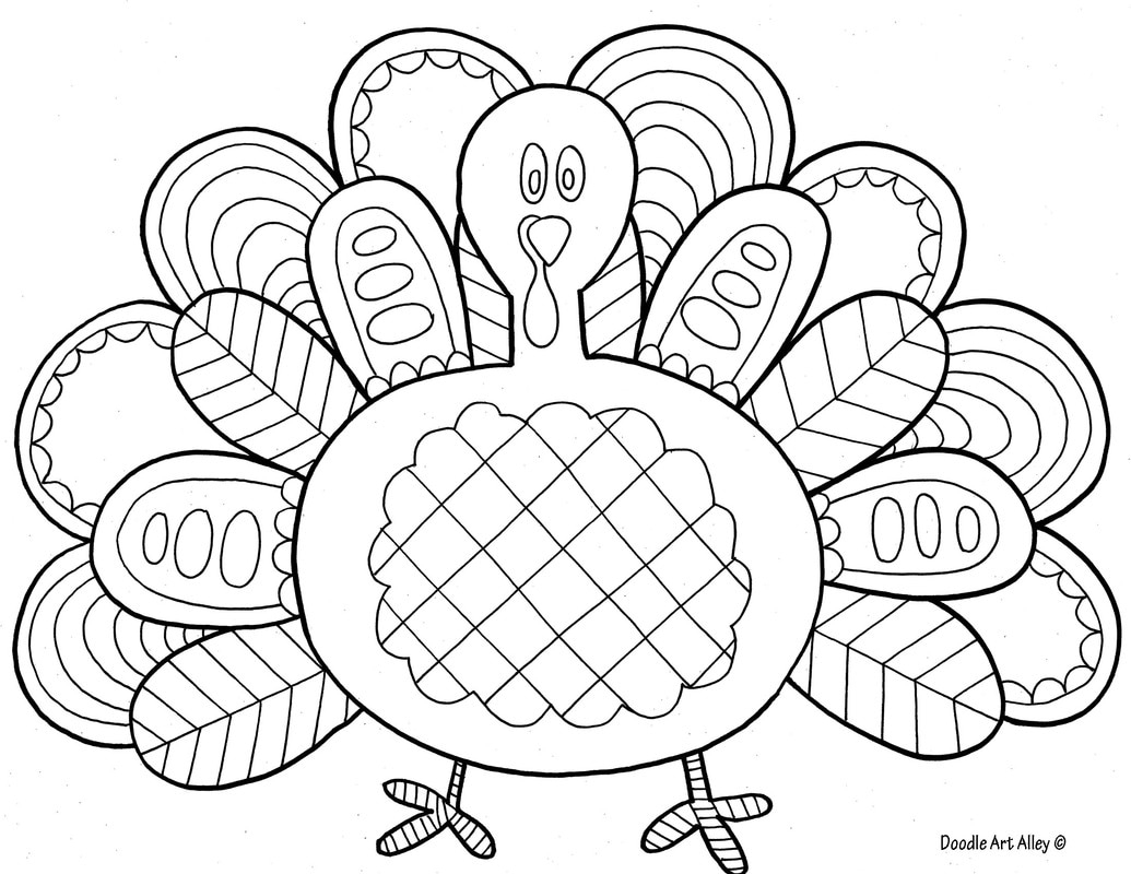 free printable thanksgiving color pages