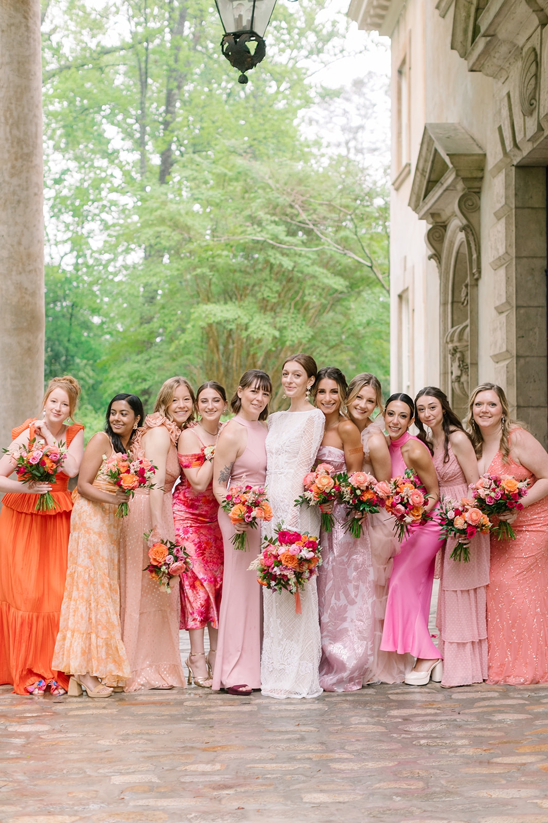different colored bridesmaid dresses