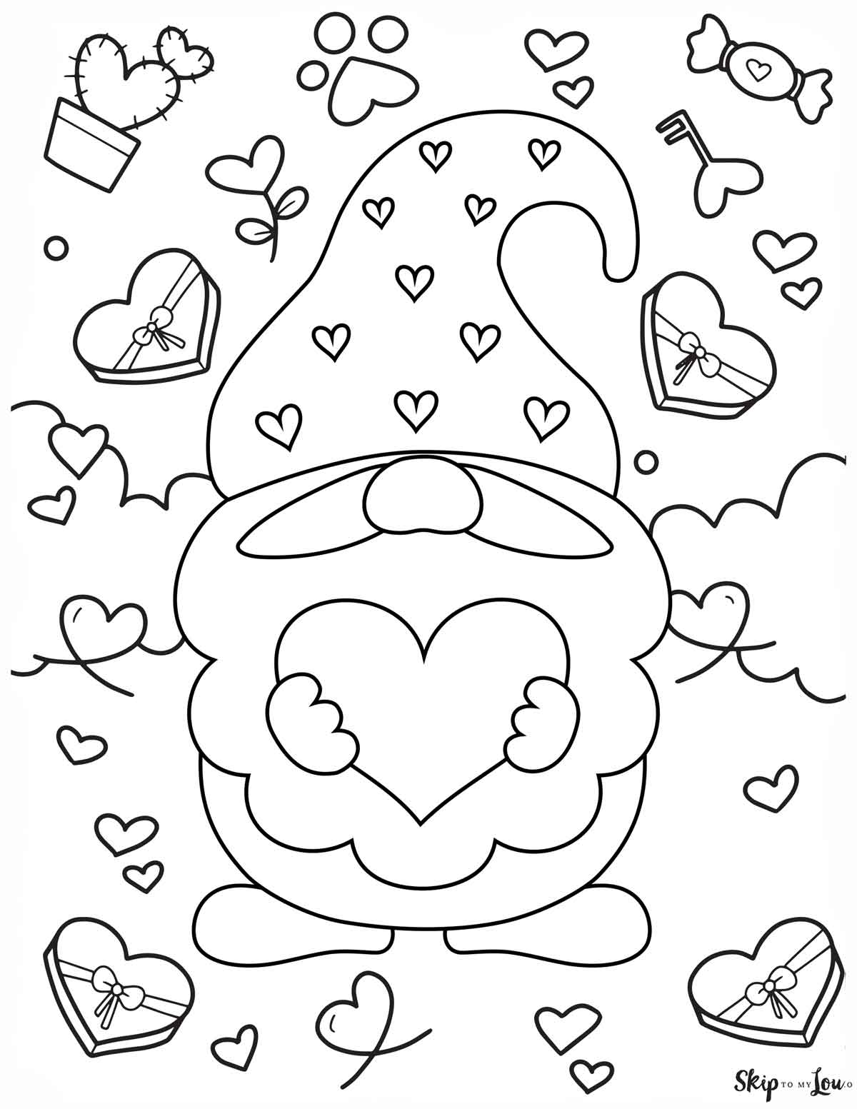 free valentine printables coloring