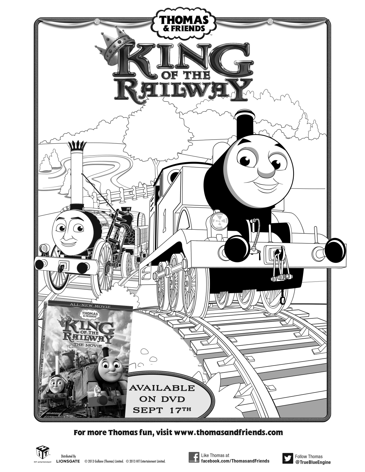 thomas and friends coloring pages printable