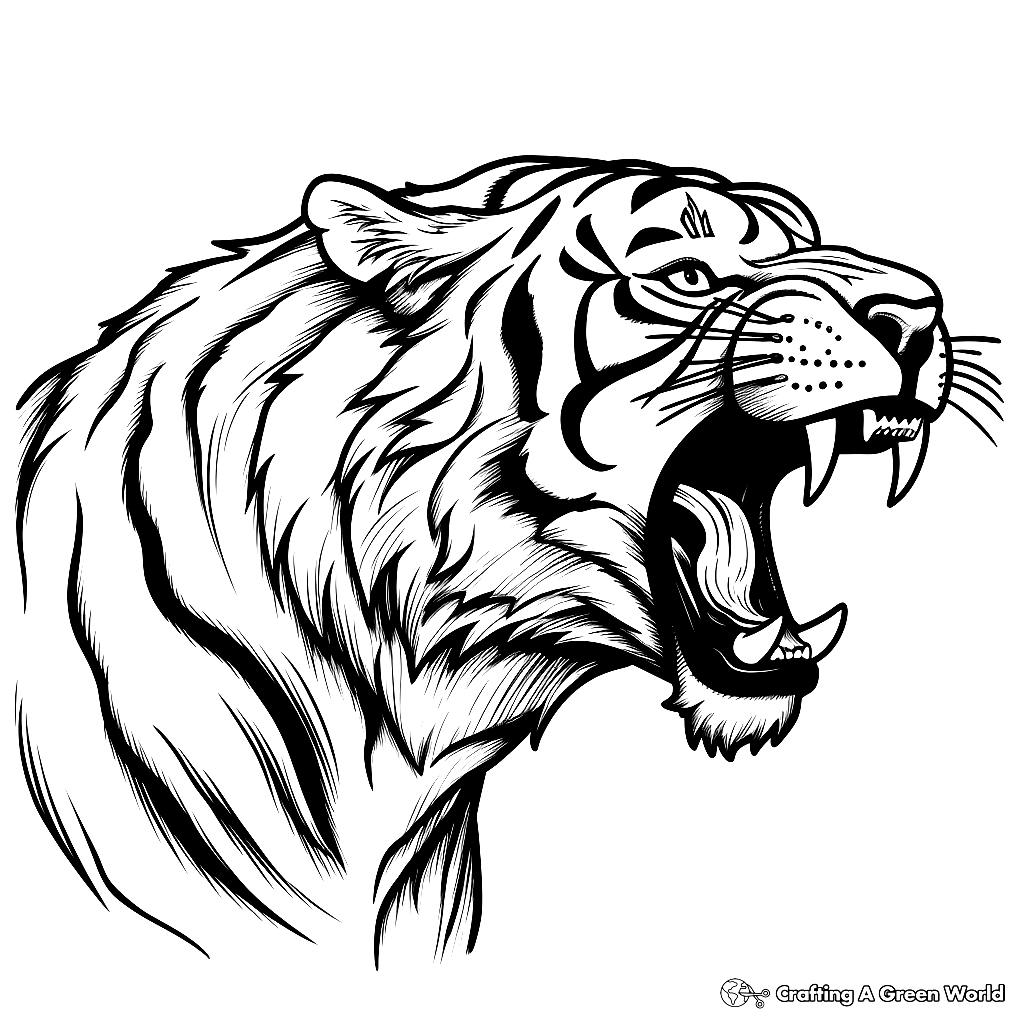 Tiger Face Coloring Pages Free U0026 Printable 