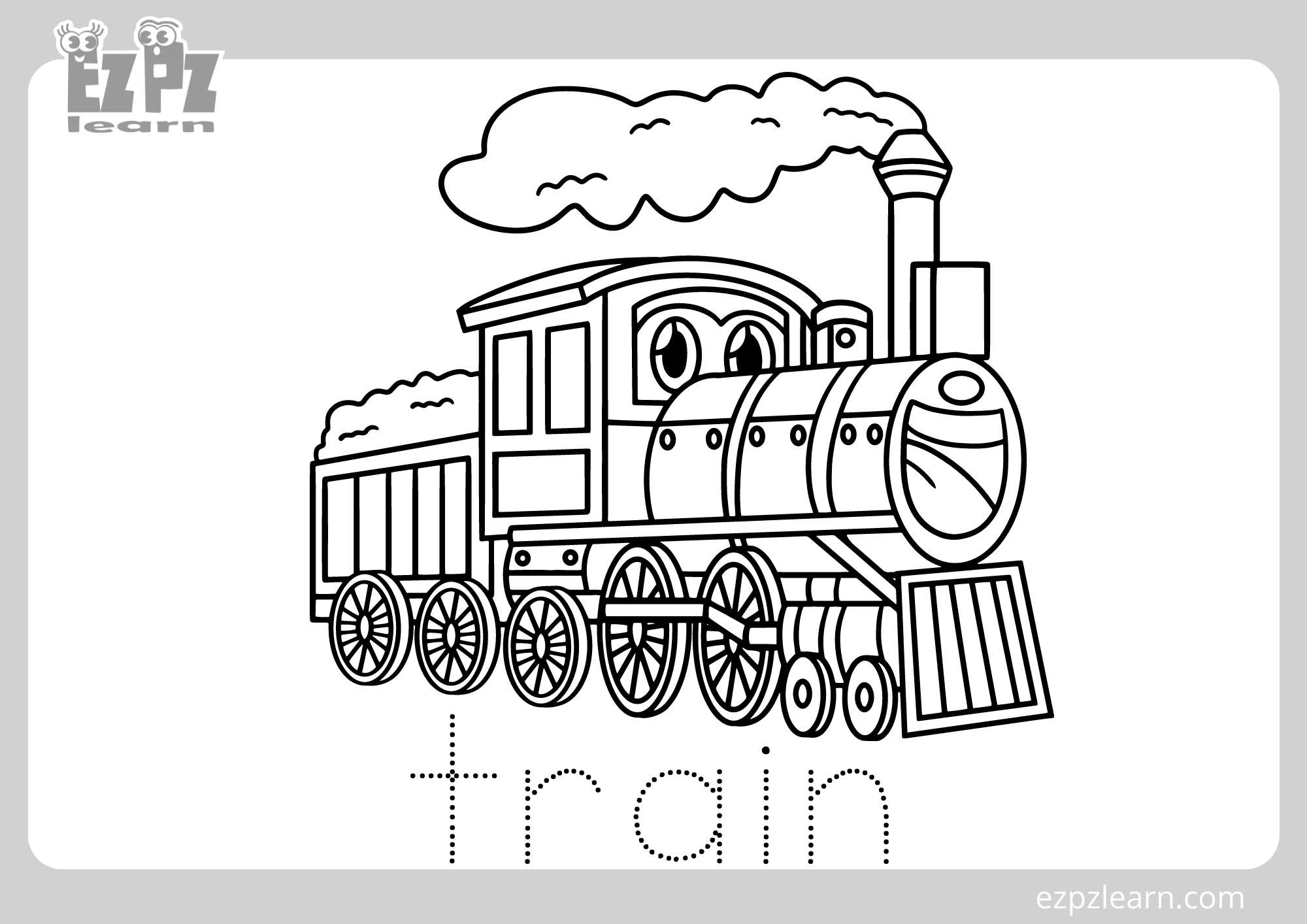train coloring pages printable