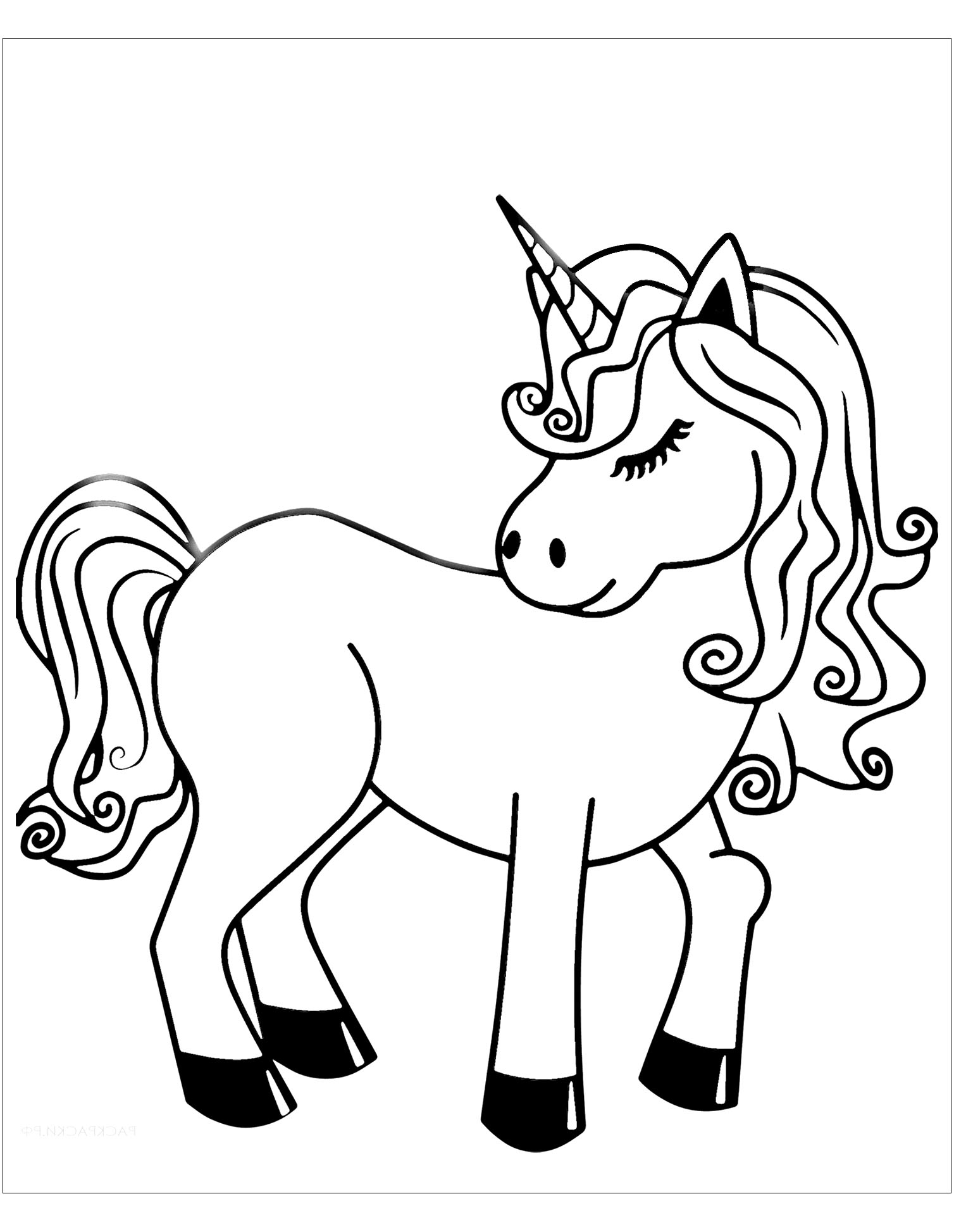 Unicorn Coloring Page For Kids Unicorn Coloring Pages Page Vrbo v color svg 