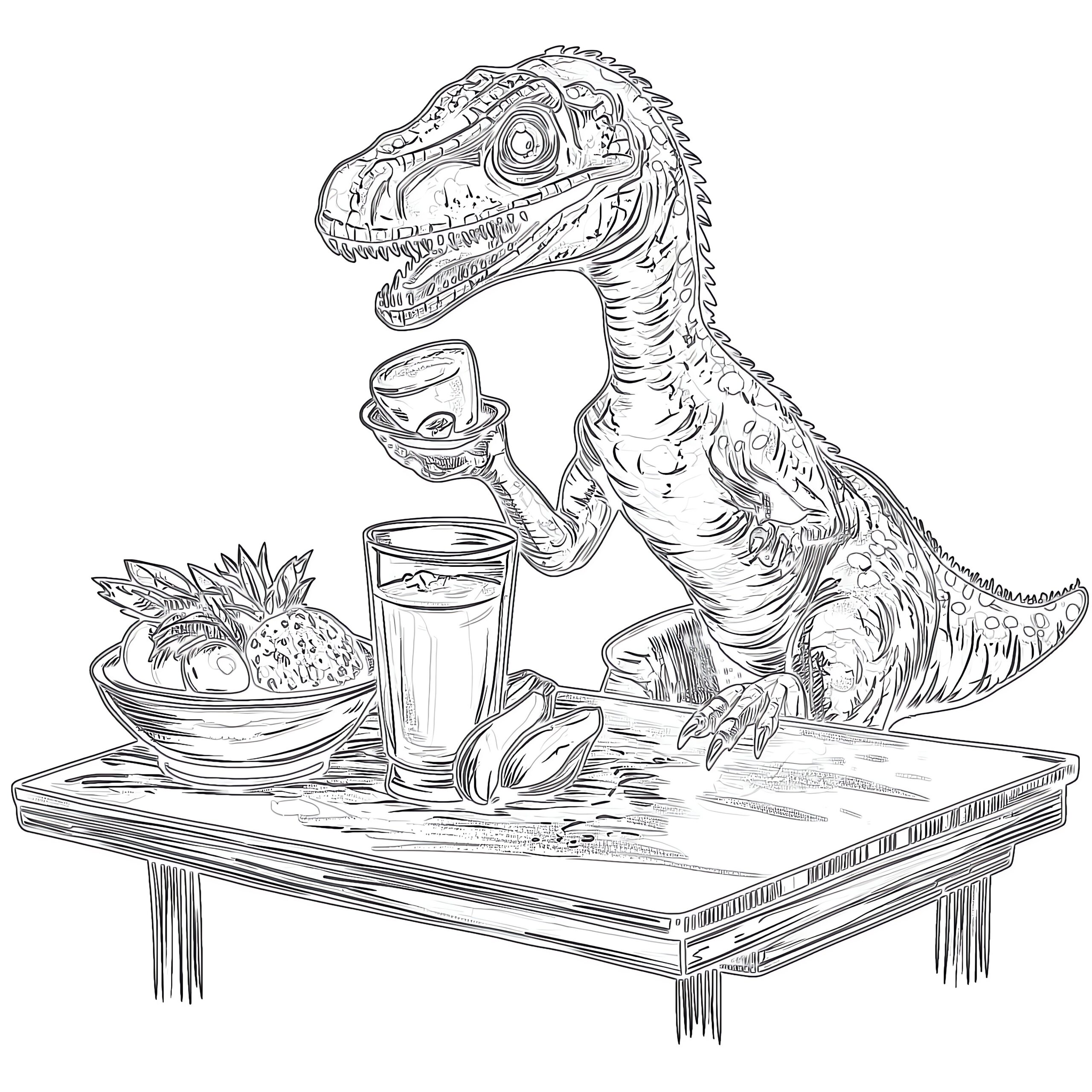 Velociraptor Pictures To Color Coloring Pages Mimi Panda