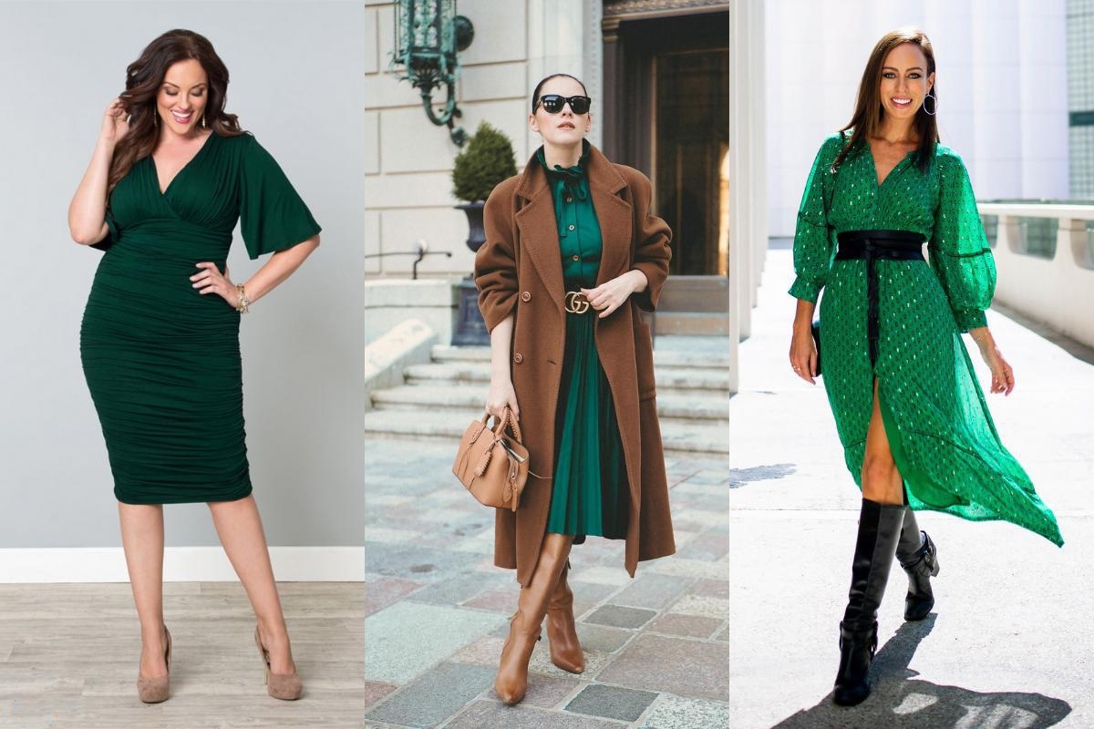 What To Wear With A Green Dress Green Dress Outfits Ideas 