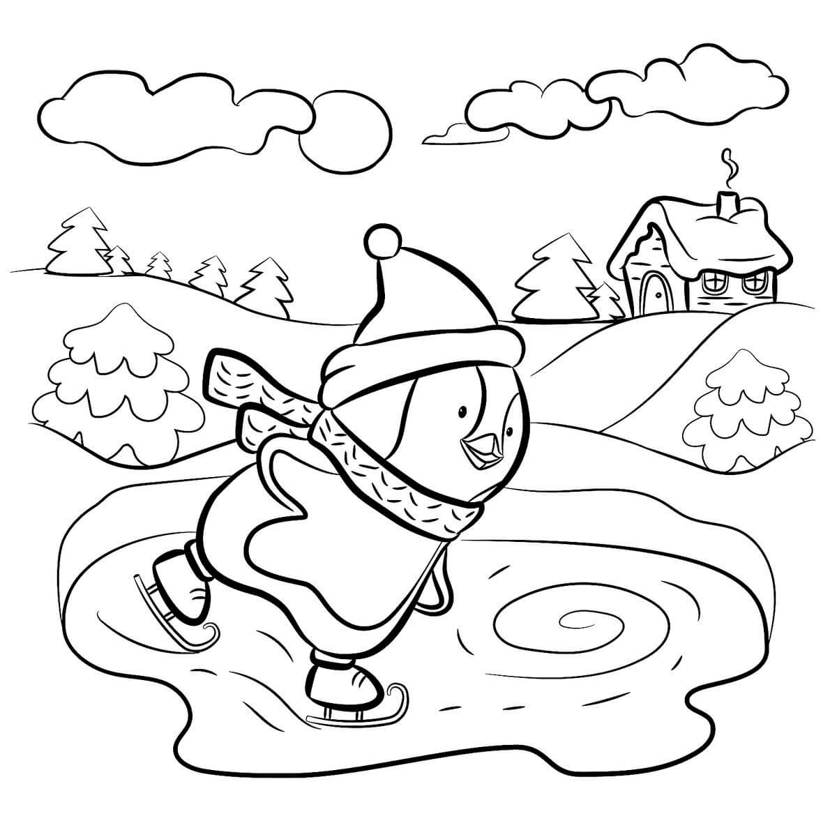 winter coloring worksheets