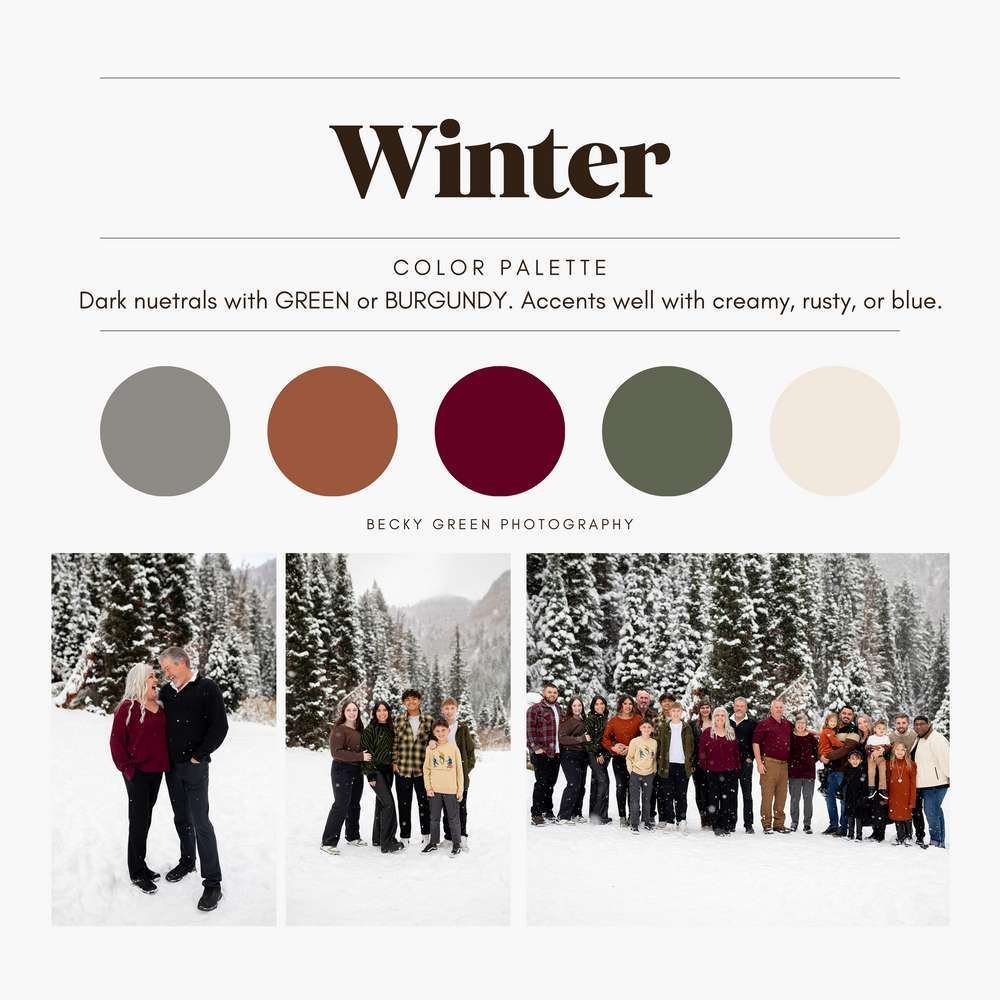 color schemes coordinating family christmas pictures outfits