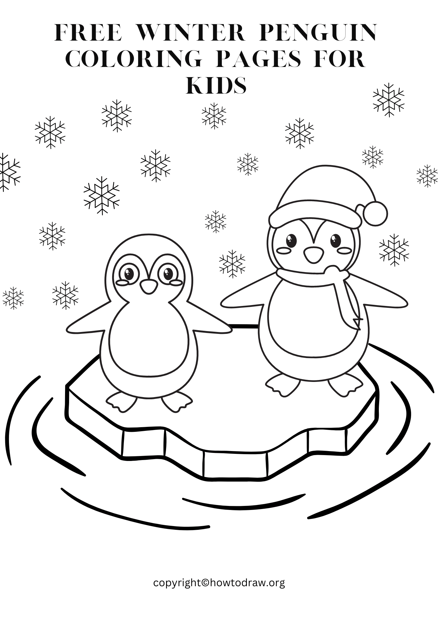 penguin coloring sheets printable