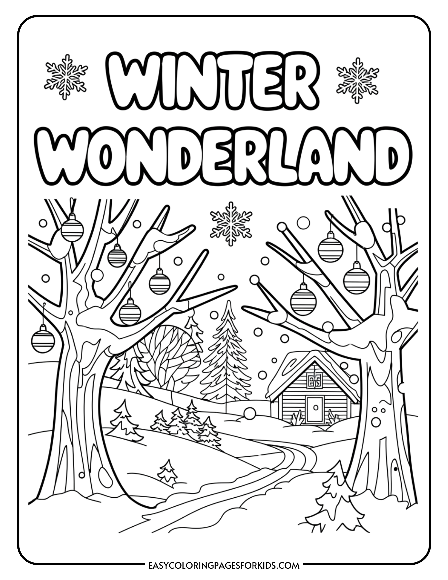 Winter Wonderland Coloring Pages 9 Free Printable Pages Easy 