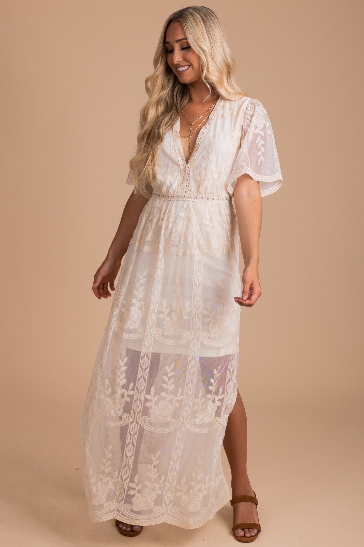 Women s Cream Colored Dresses Online