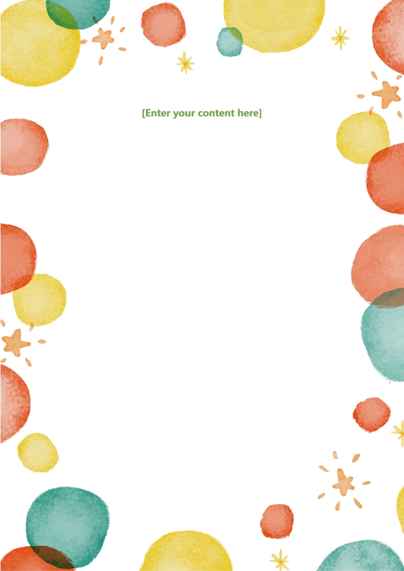 WORD Of Colorful Ink Spot docx WPS Free Templates