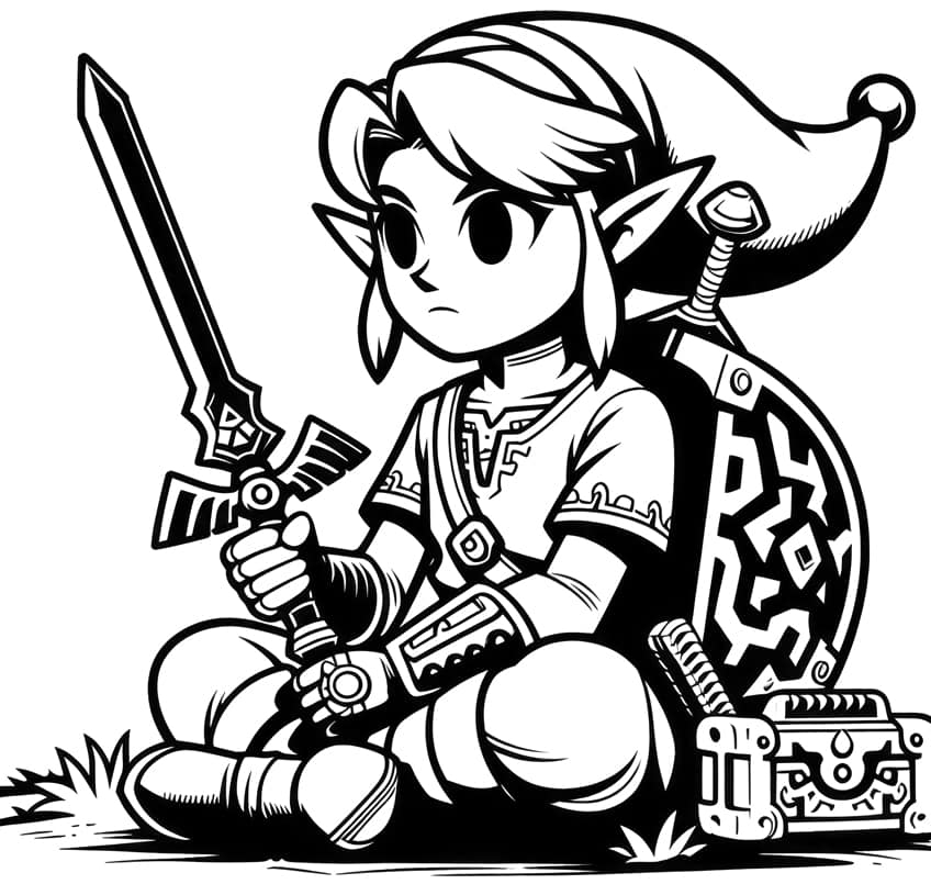 zelda pictures to color